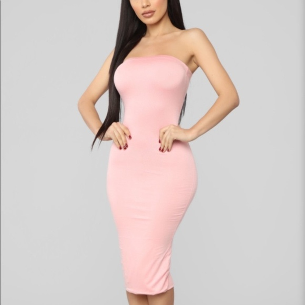 A Pink Tube Dress 💞